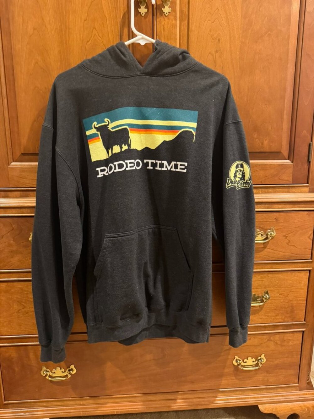 Dale Brisby Rodeo Time dark grey hoodie
